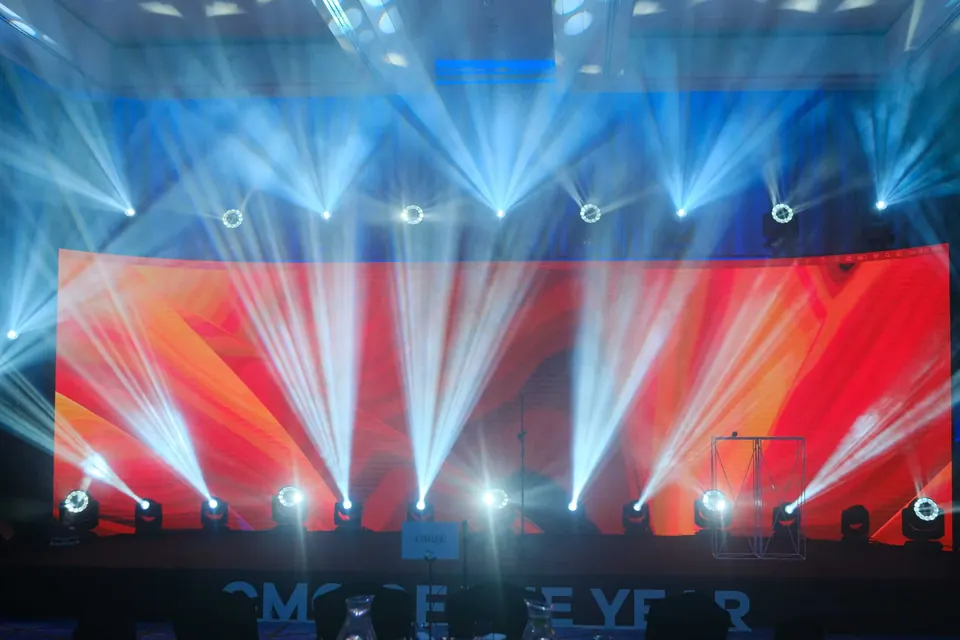 The 2023 Gala stage in lights