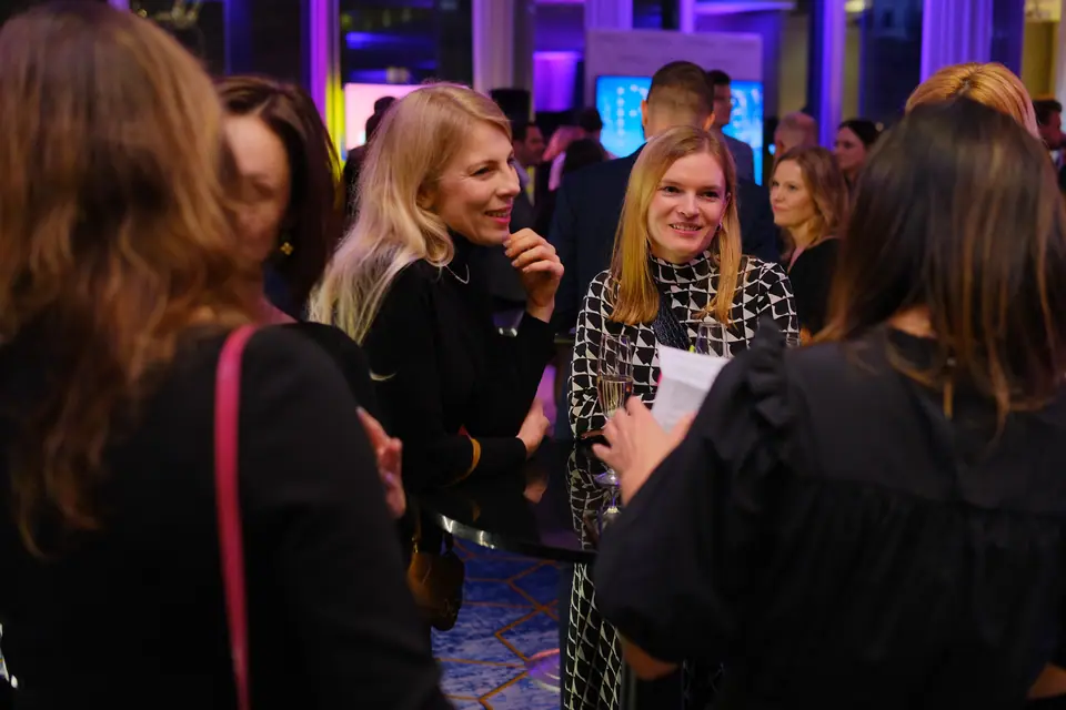 Smiling guests at the 12th edition Gala cocktail (2023)