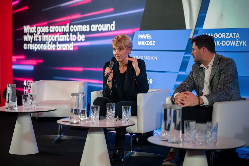 The panel „What goes around comes around – why it’s important to be a responsible brand” on the EXS 2024 stage